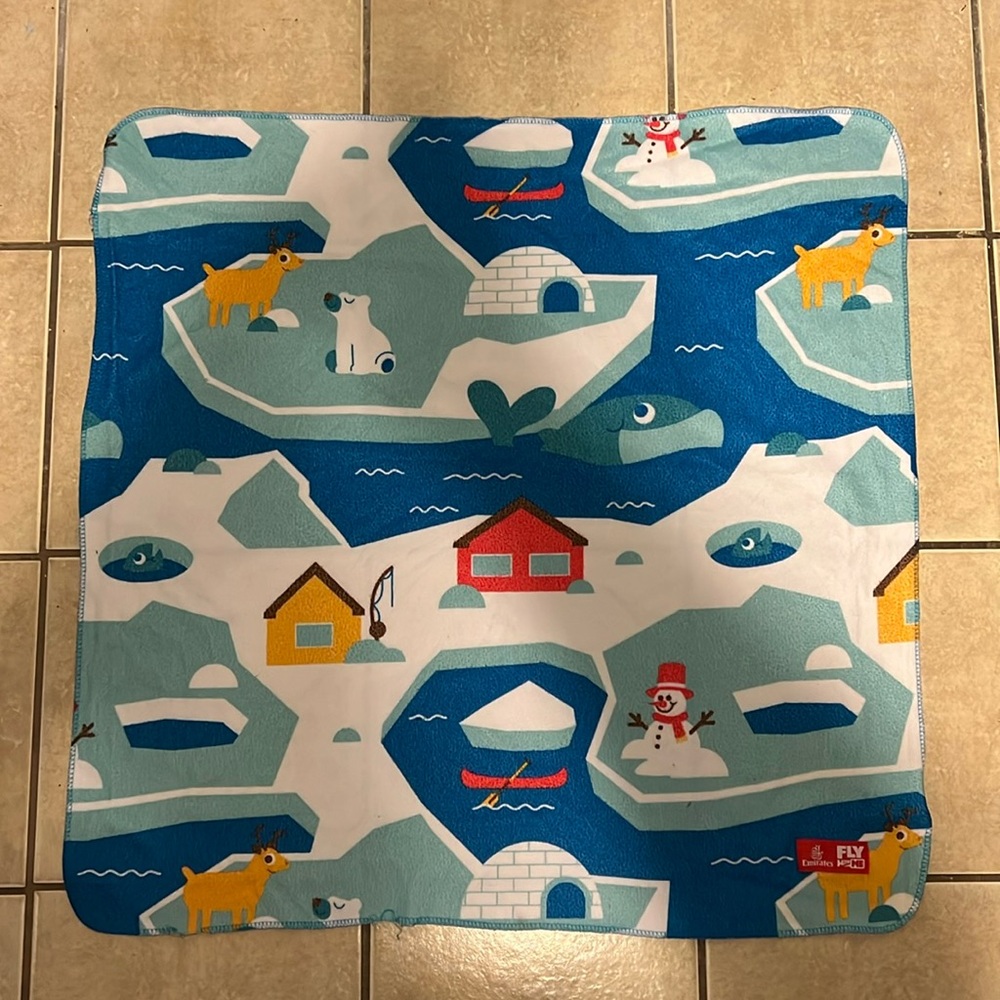 Fly with Me Emirates Baby Blanket 31” x 31”